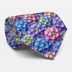  Hydrangeas & Diamonds   Wedding and Events Neck  Tie