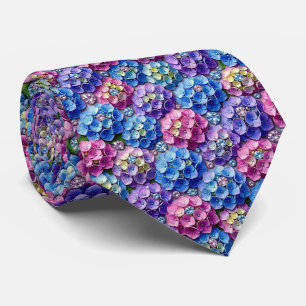  Hydrangeas & Diamonds   Wedding and Events Neck  Tie