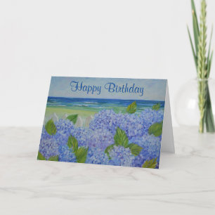 Hydrangeas En Bord De Mer Carte Anniversaire