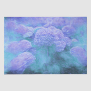 Hydrangeas Floral Chic Purple Teal Vintage Tissue Paper