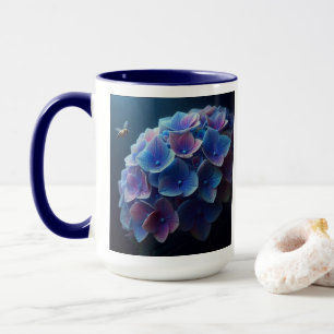 Hydrangeas Floral Purple and Blue Mug