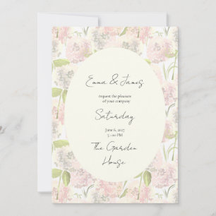 Hydrangeas flowers Wedding Invitation