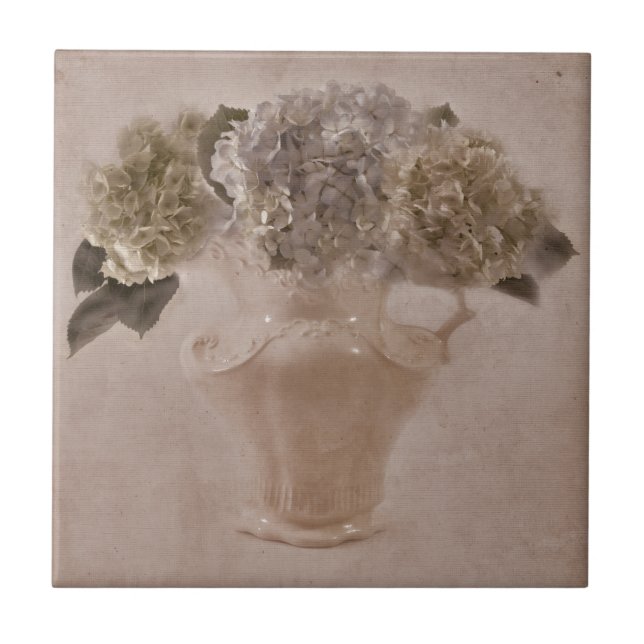 Hydrangeas In A Vase Tile (Front)