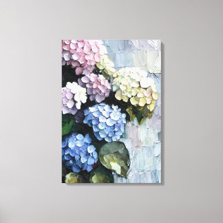 Hydrangeas in bold strokes canvas print