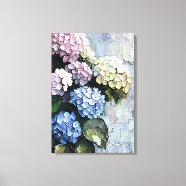 Hydrangeas in bold strokes canvas print (Front)