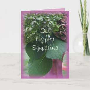 Hydrangeas in mauve vase-customize any occasion card