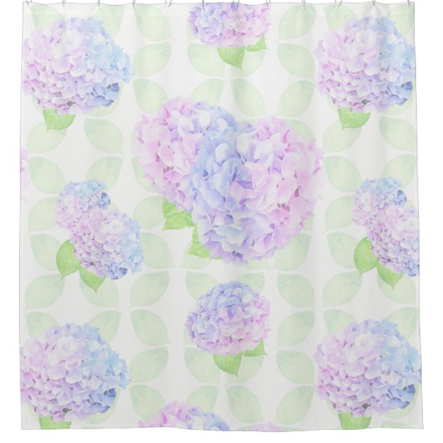 Hydrangeas in Watercolor Flowers and Leaves (Front)