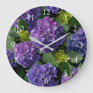 hydrangeas large clock