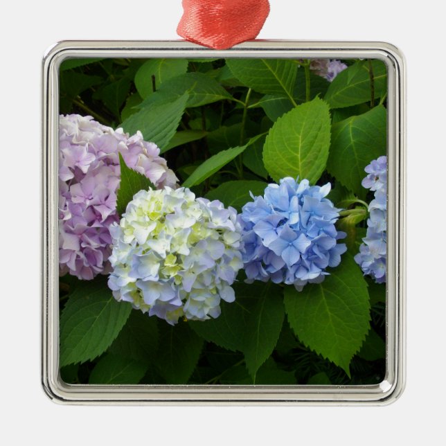 Hydrangeas Metal Ornament (Front)
