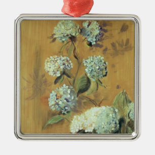 Hydrangeas Metal Ornament