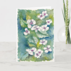 Hydrangeas Mother's day Watercolor Card 