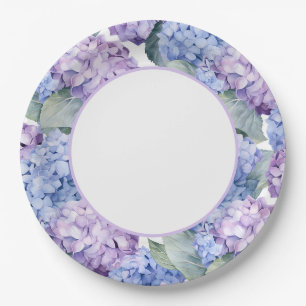 Hydrangeas  paper plate
