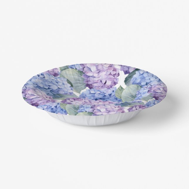 Hydrangeas  paper plate (Angled)