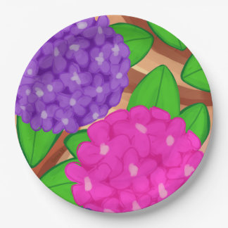 Hydrangeas Paper Plate