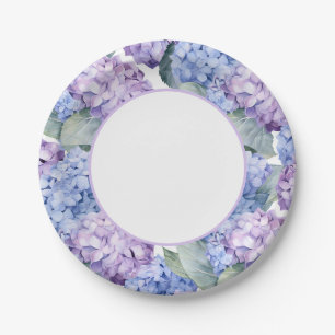 Hydrangeas  paper plate