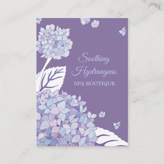 Hydrangeas Spa Boutique Business Card (Front)