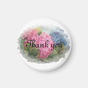 HYDRANGEAS  thank you wedding favor Magnet
