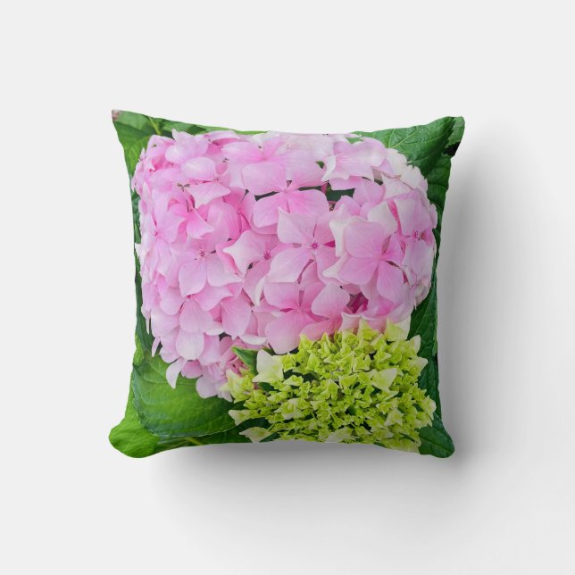 hydrangeas throw pillow (Front)