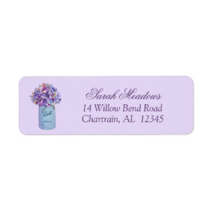 Hydrangeas Violet Dans Ball Mason Jar Adresse de r