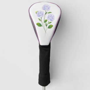 Hydrangeas Watercolor Floral Stems Golf Head Cover