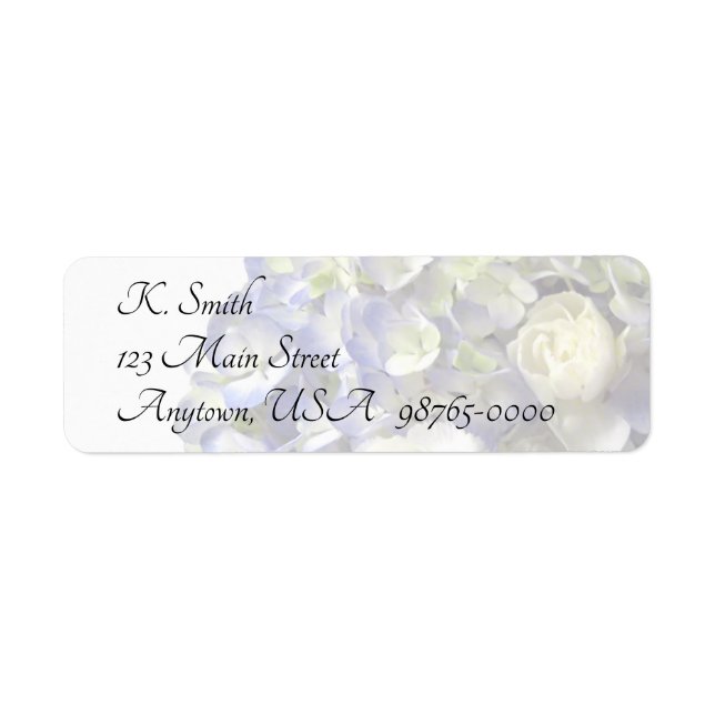 Hydrangée bleu doux personnalisable (Devant)