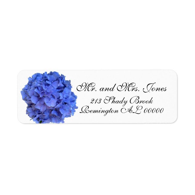 Hydrangées bleu violet fleurs bleu violet (Devant)