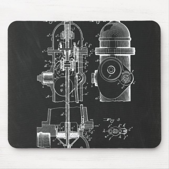 Hydrant, patent mouse pad (Front)