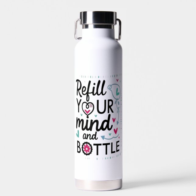 Hydrate, Inspire, Thrive Water Bottle (Front)