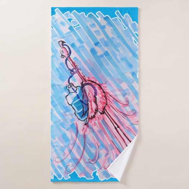 Hydrated Flamingo (Serviette de bain)