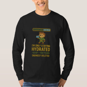 Hydration Power-Up Shirt   Funny Gaming Health