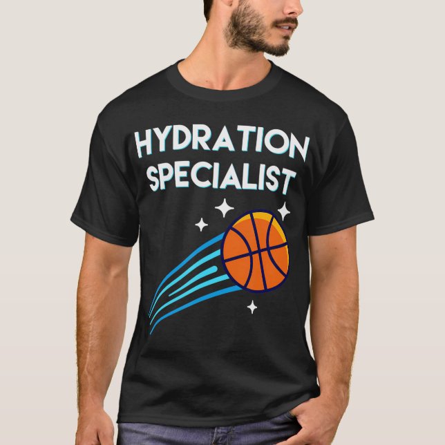 Hydration Specialist Waterboy Basketball Manager T-Shirt (Front)