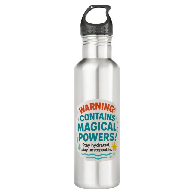 Hydration Warning Sticker 710 Ml Water Bottle (Front)