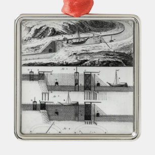 Hydraulic, canal and locks metal ornament
