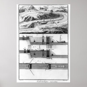 Hydraulic, canal and locks poster