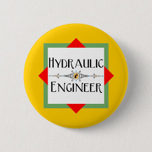 Hydraulic Engineer Block 2 Inch Round Button