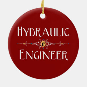 Hydraulic Engineer Decorative Line Ceramic Ornament