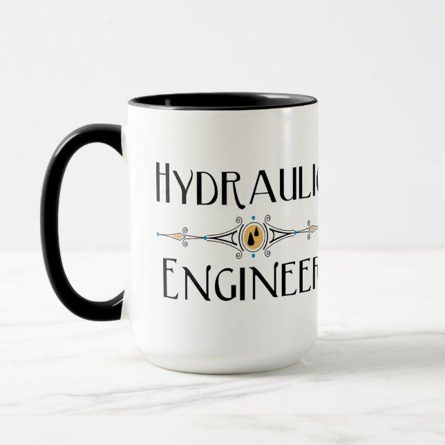 Hydraulic Engineer Decorative Line Mug (Left)