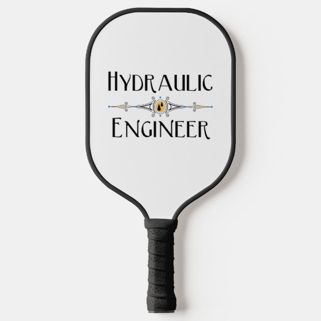 Hydraulic Engineer Decorative Line Pickleball Paddle (Front)