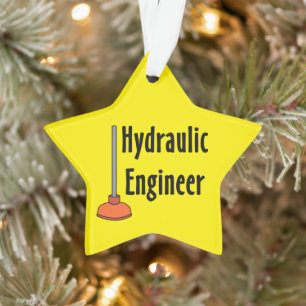 Hydraulic Engineer Toilet Plunge Ornament