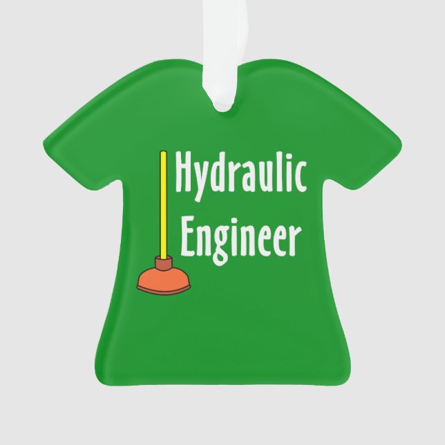 Hydraulic Engineer Toilet Plunge Ornament (Front)