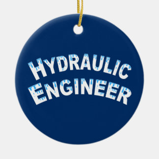 Hydraulic Engineer Water Droplets Ceramic Ornament