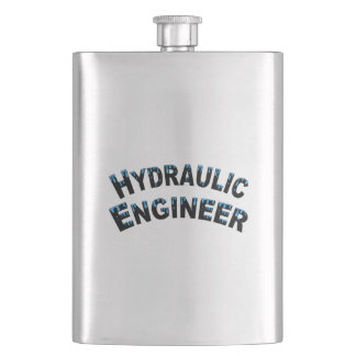 Hydraulic Engineer Water Droplets Hip Flask