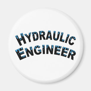 Hydraulic Engineer Water Droplets Magnet
