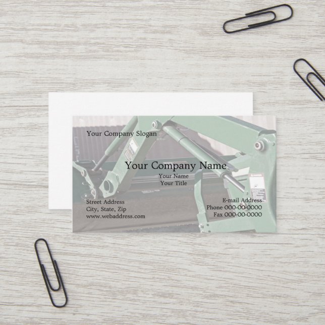 Hydraulics Sales and Service Business Card (Front/Back In Situ)