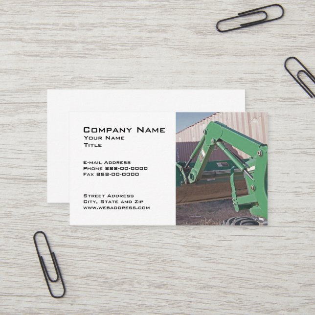 Hydraulics Sales and Service Business Card (Front/Back In Situ)
