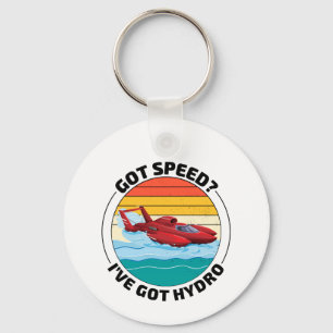 Hydro-Speed Racing: Thrilling Hydroplane Humour Keychain