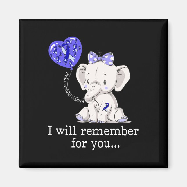 Hydrocephalus Awareness Elephant 1 Magnet (Front)