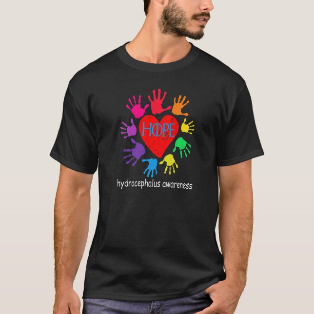 hydrocephalus Awareness, funny design hope hydroce T-Shirt (Front)