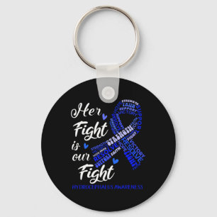 Hydrocephalus Awareness Her Fight Is Our Fight Keychain