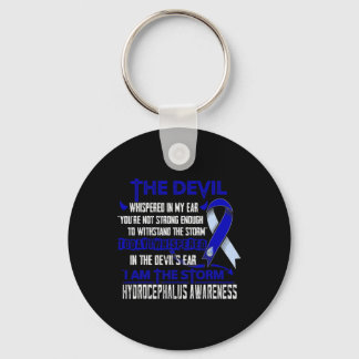 Hydrocephalus Awareness I am the Storm Devil  Keychain